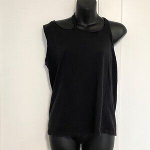 Grunge Gothic Cutout Black Tank Top Women's Size Small
